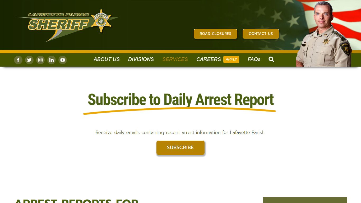 Subscribe to Daily Arrest Report - Lafayette Parish Sheriff's Office